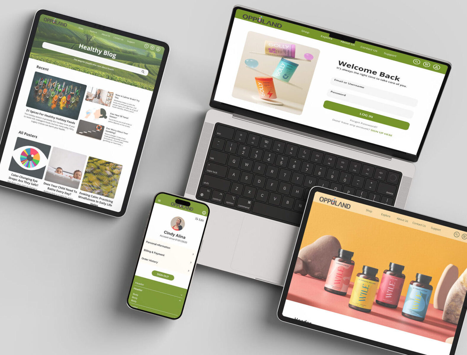 web mockup