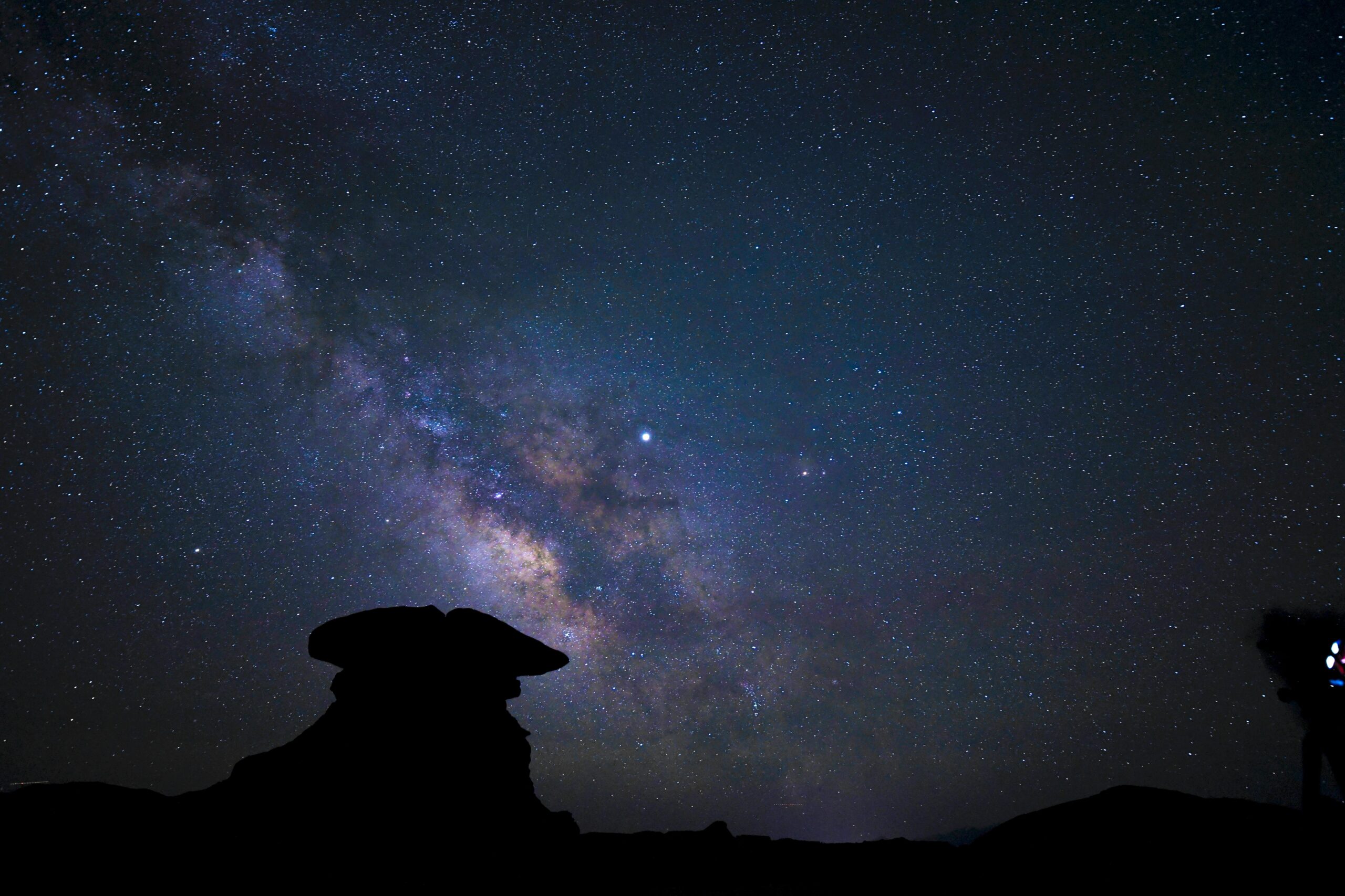 A breathtaking view of the Milky Way against a clear night sky in Blakeslee, PA.